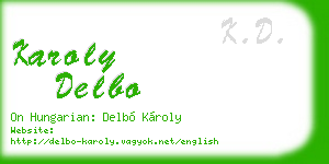 karoly delbo business card